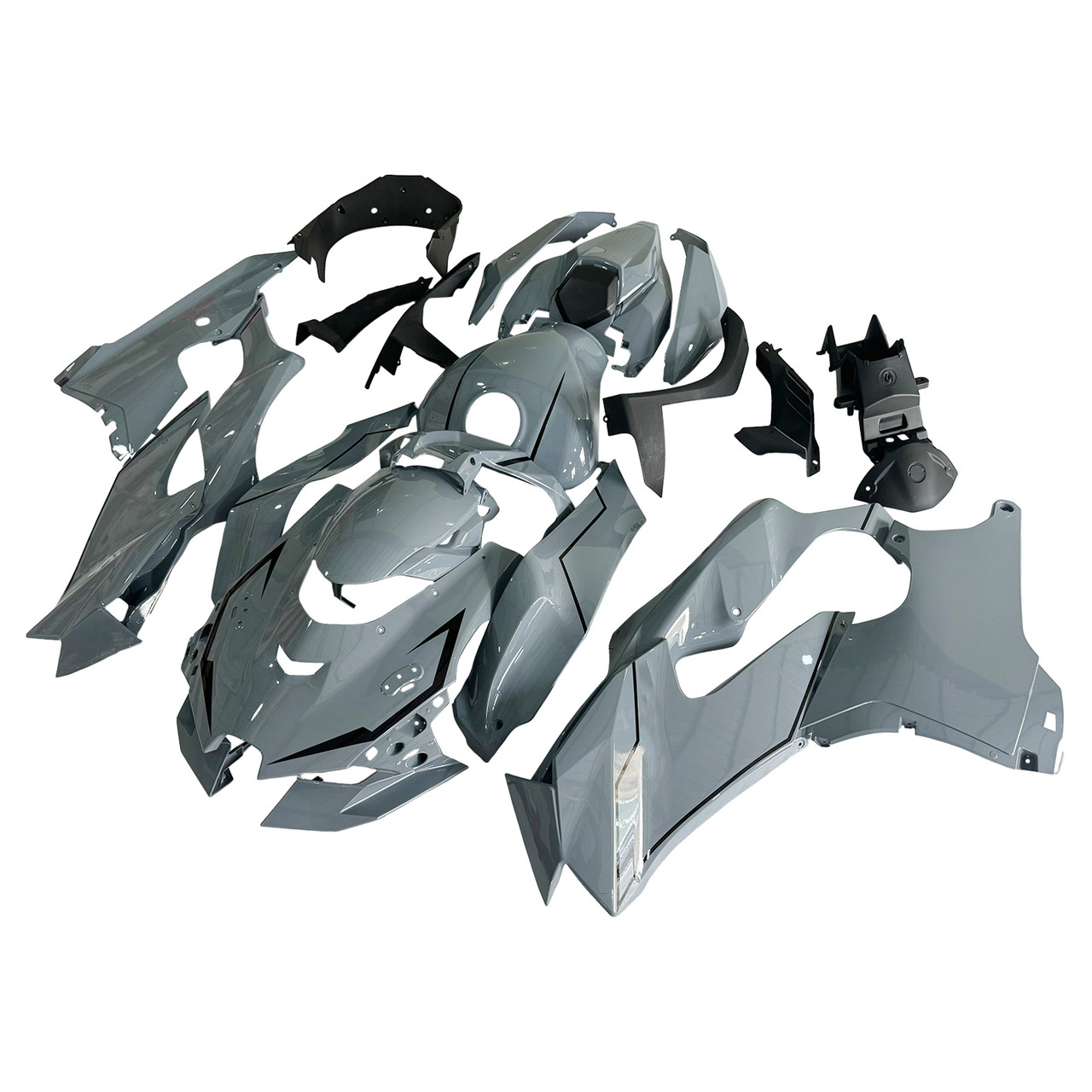 2021-2025 Kawasaki ZX10R ZX10RR White Black Fairing Kit