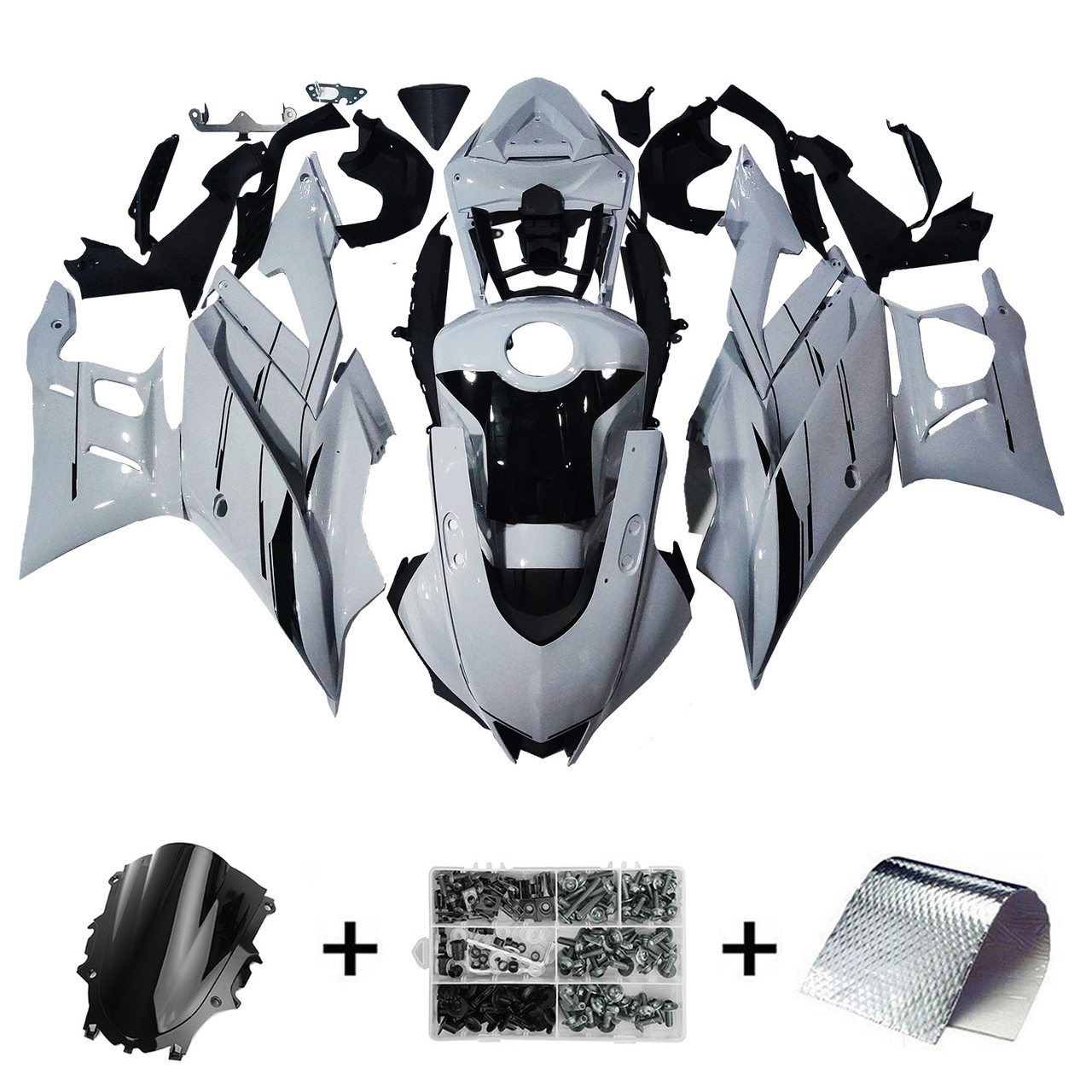 2022-2024 Yamaha YZF-R3 & R25 White Fairing Kit