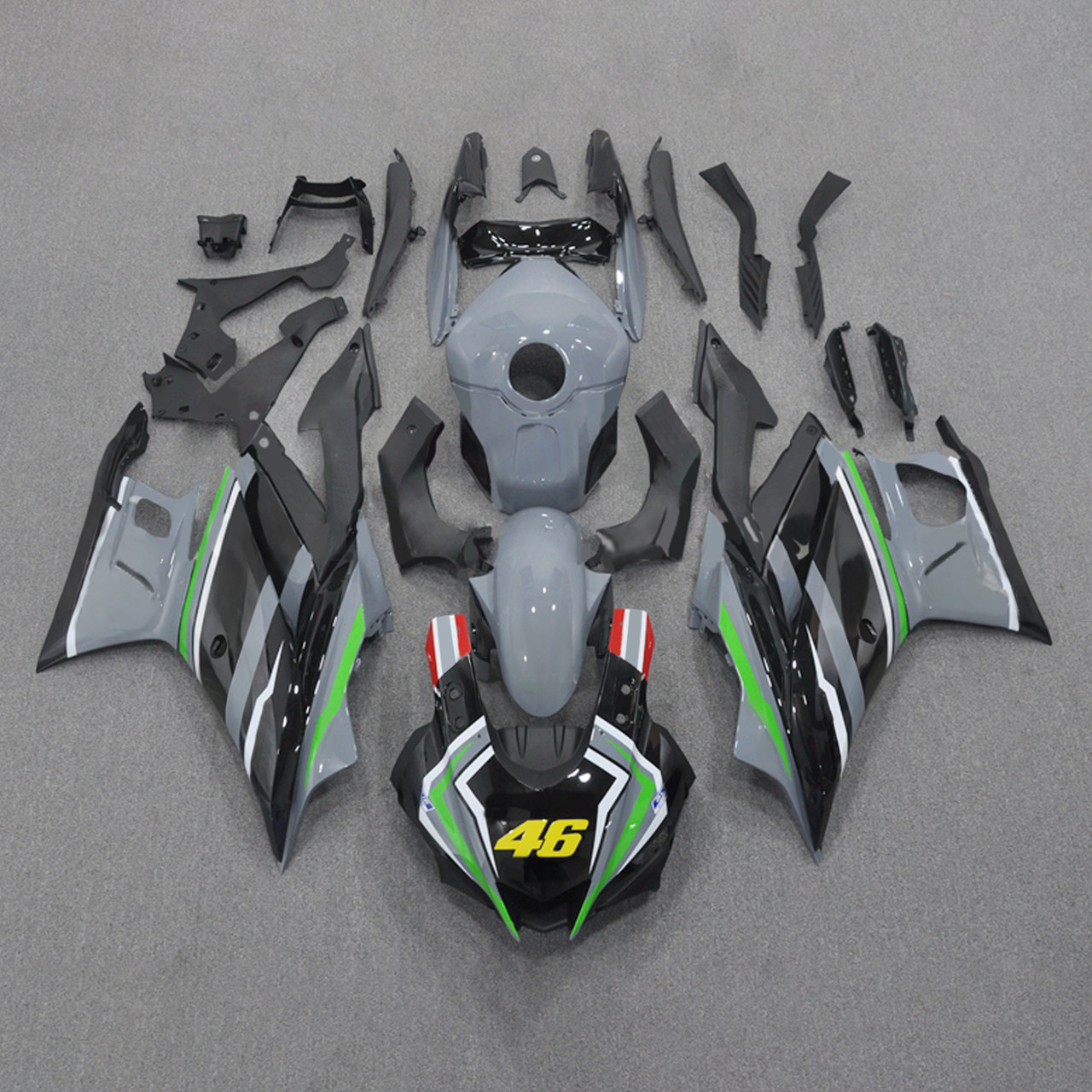 2022-2024 Yamaha YZF-R3 & R25 Black Grey Fairing Kit