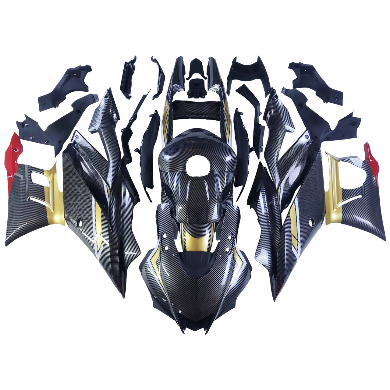 2022-2024 Yamaha YZF-R3 & R25 Carbon Fiber Black Gold White Red Fairing Kit