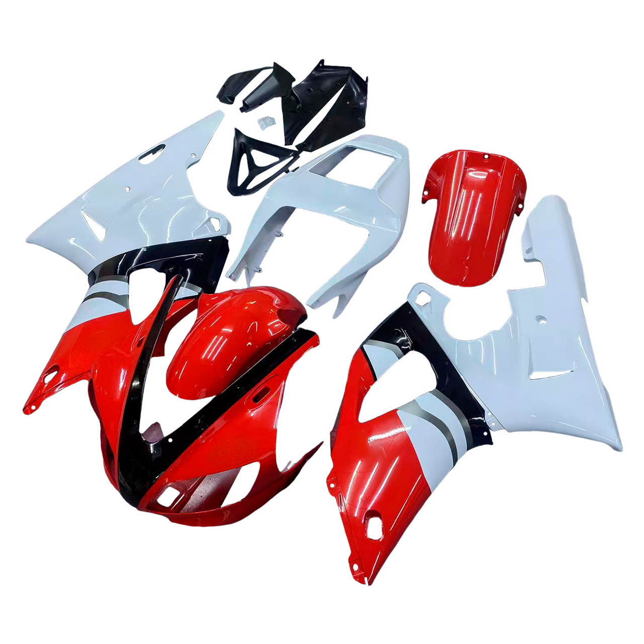 1998-1999 Yamaha YZF 1000 R1 Black Red White Fairing Kit
