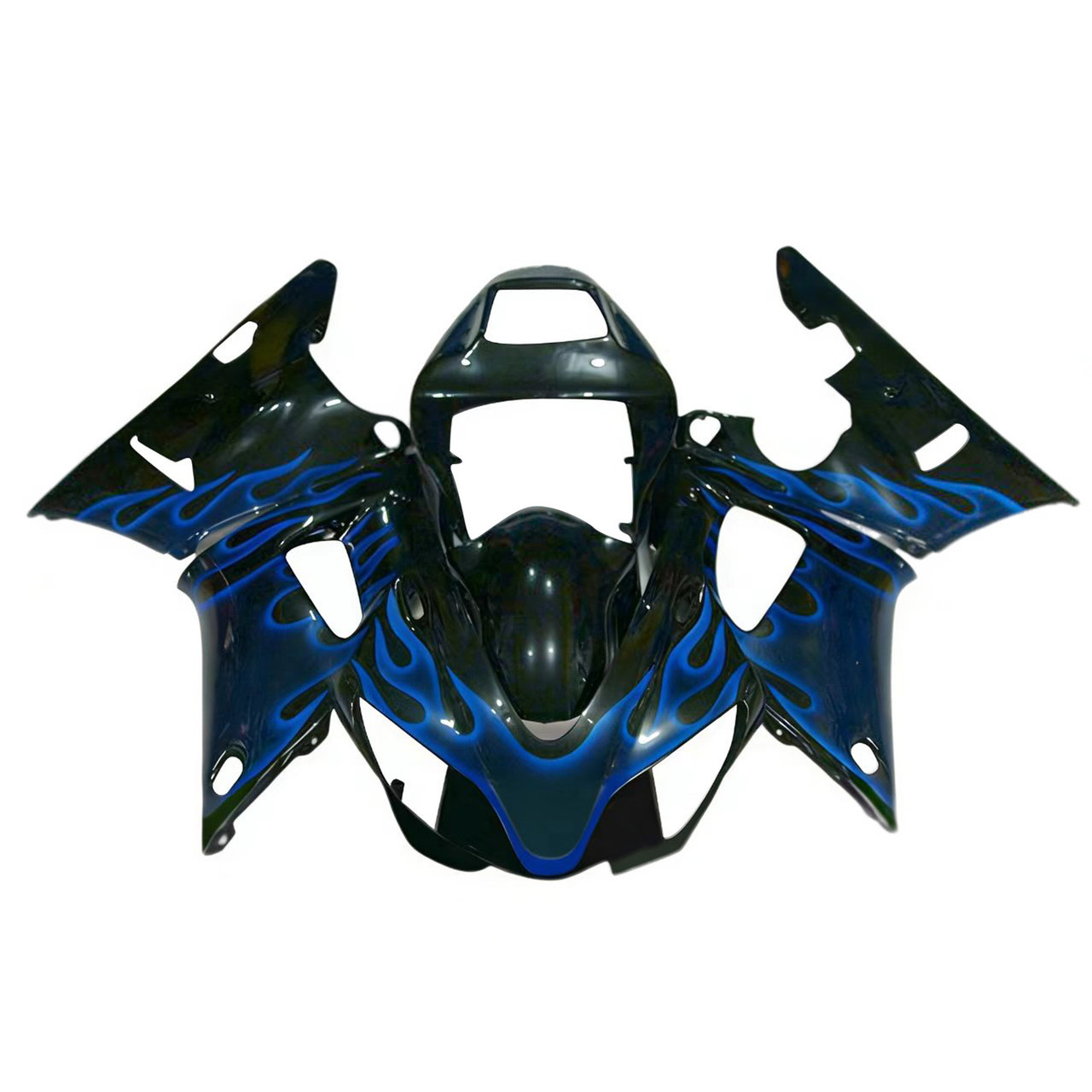 1998-1999 Yamaha YZF 1000 R1 Glossy Black Blue Fairing Kit