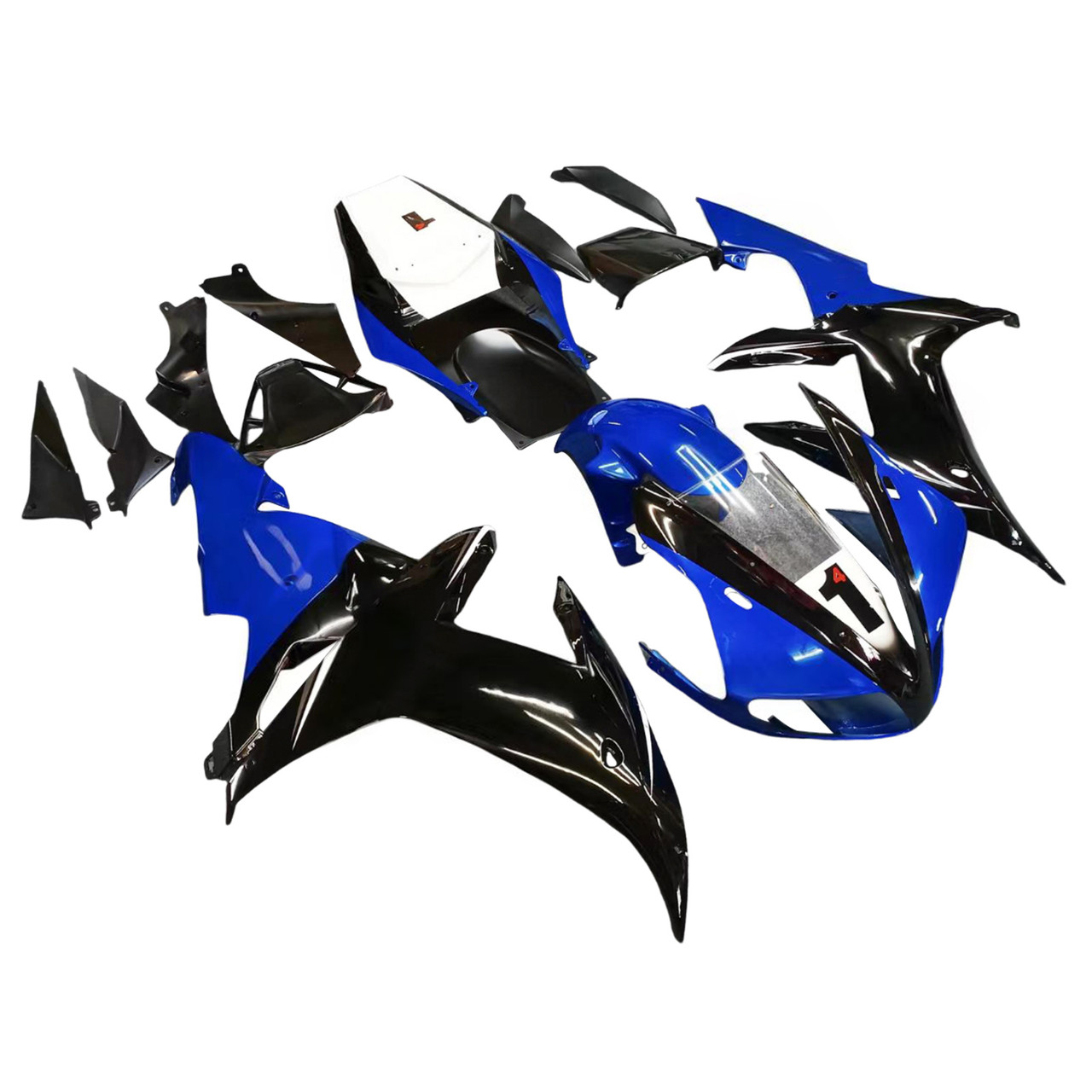 2002-2003 Yamaha YZF R1 Black Blue Fairing Kit