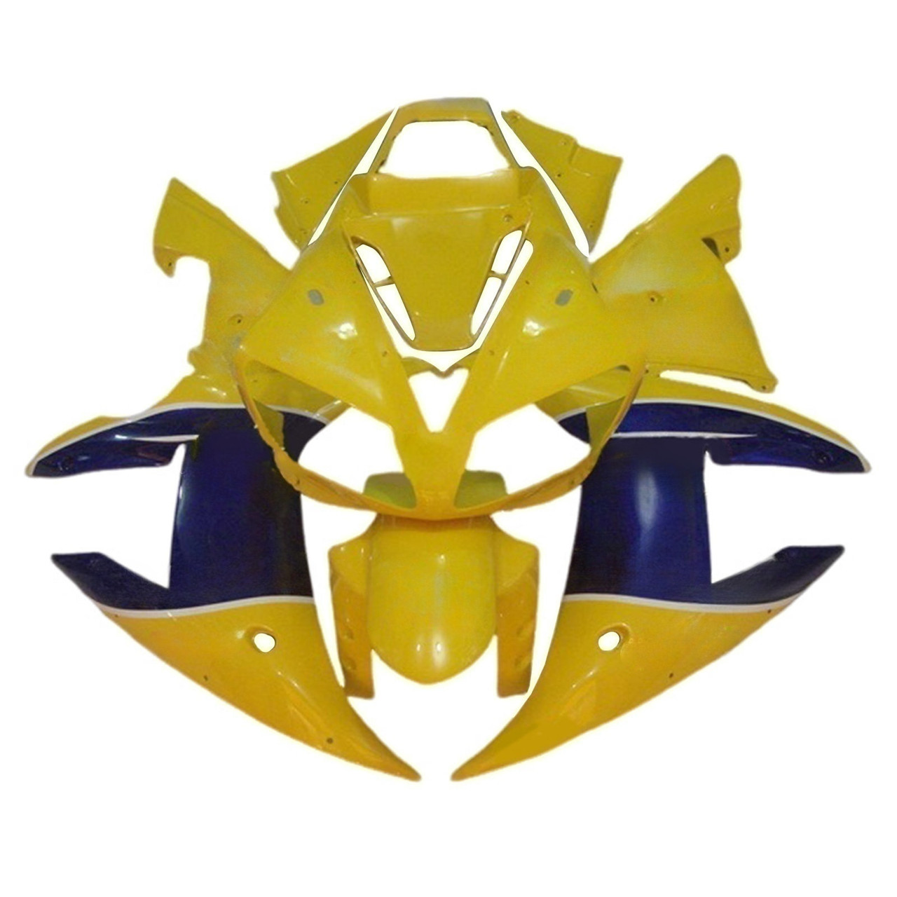 2002-2003 Yamaha YZF R1 Blue Yellow Fairing Kit