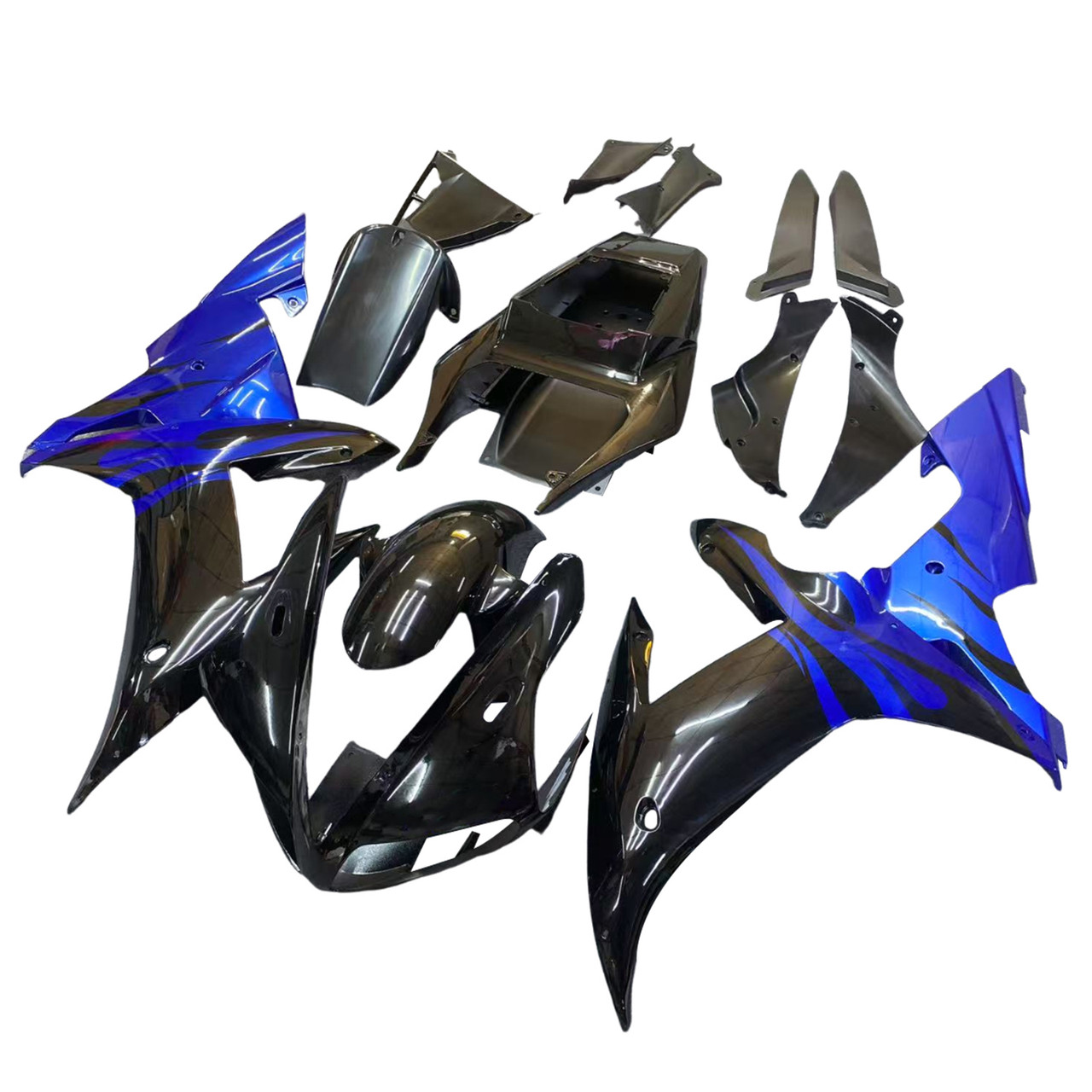2002-2003 Yamaha YZF R1 Blue Black Fairing Kit
