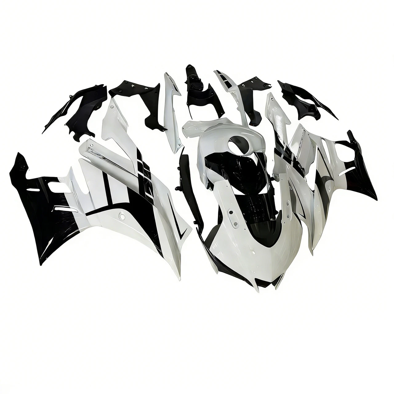 2019-2021 Yamaha YZF-R3 R25 Glossy Black White Fairing Kit