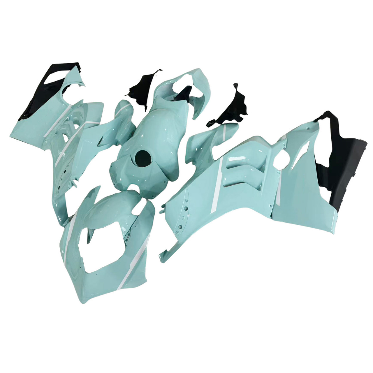 Ducati Panigale 20-21 V4 V4S & 21-22 V4SP & 19-22 V4R Black Light Blue Fairing Kit