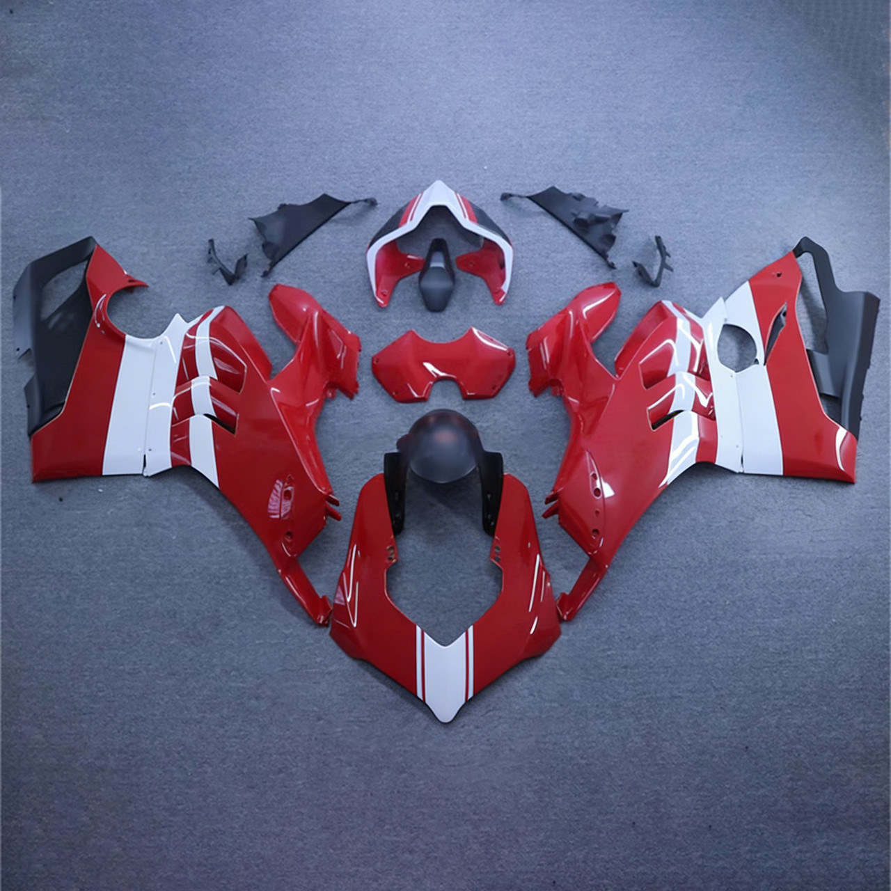 Ducati Panigale 20-21 V4 V4S & 21-22 V4SP & 19-22 V4R White Red Black Fairing Kit