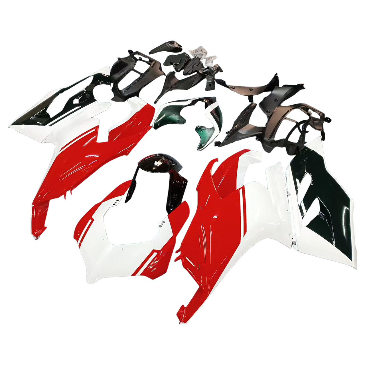 2020-2024 Ducati Panigale V2 Black White Red Fairing Kit