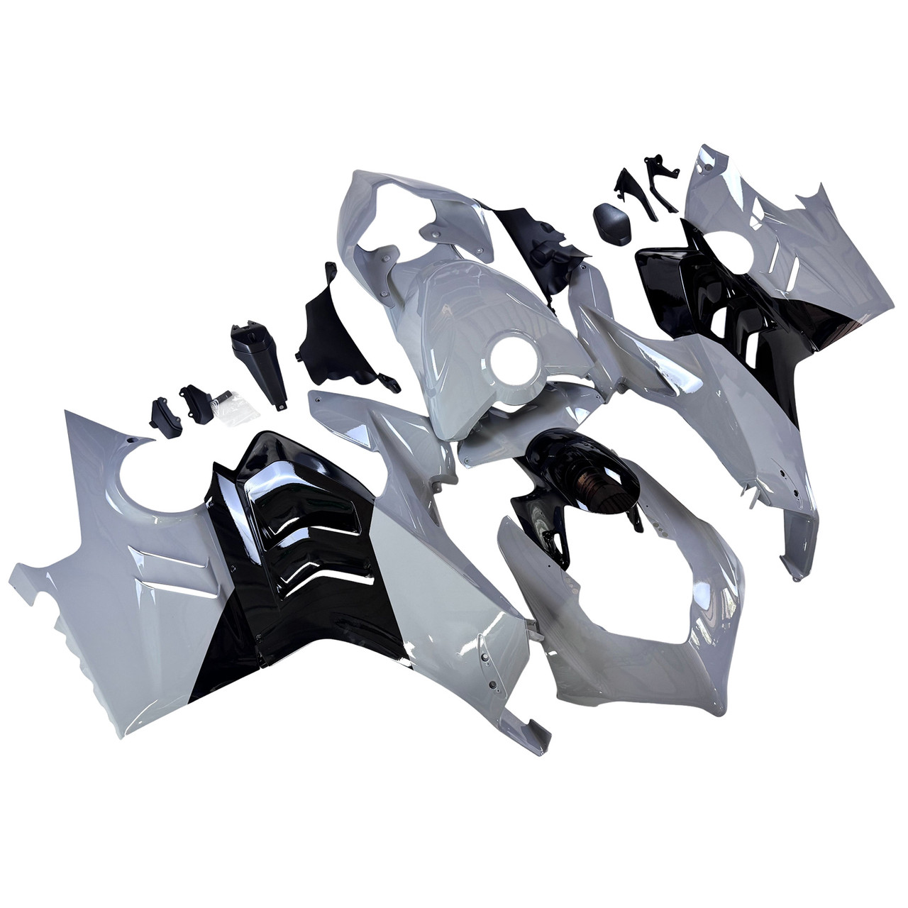 Ducati 22-24 Panigale V4 V4S & 23-24 Panigale V4SP V4R Black Light Grey Fairing Kit