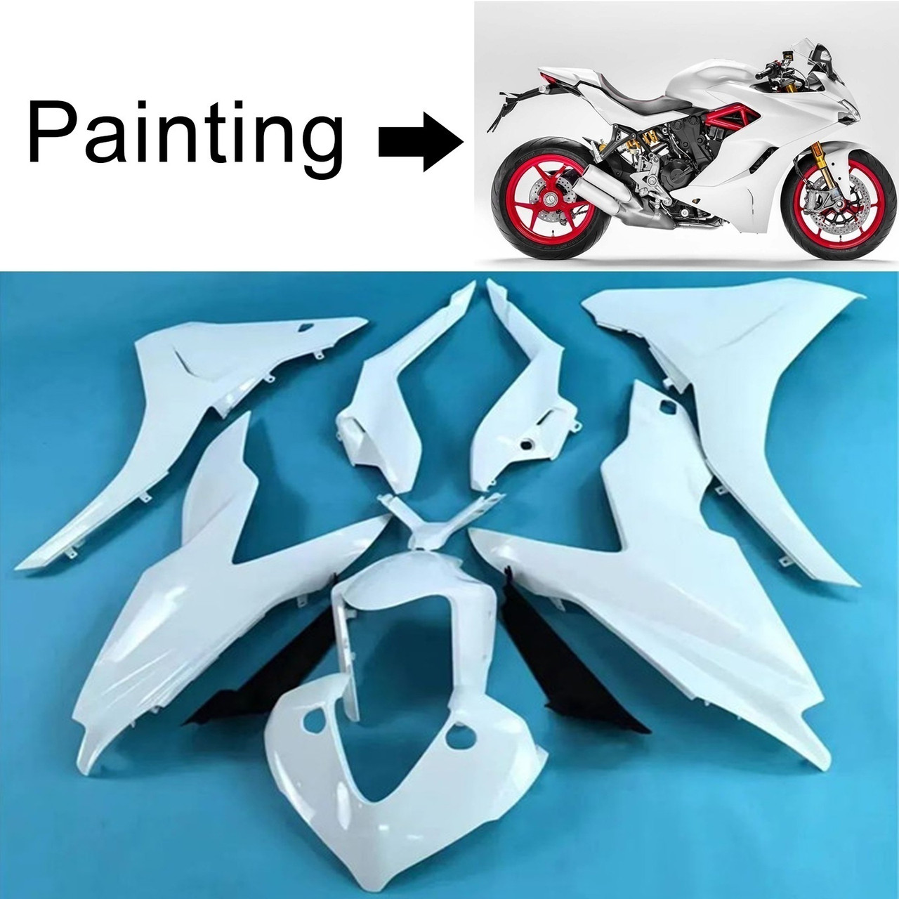 2017-2022 Ducati Supersport 939 / 939S White Fairing Kit