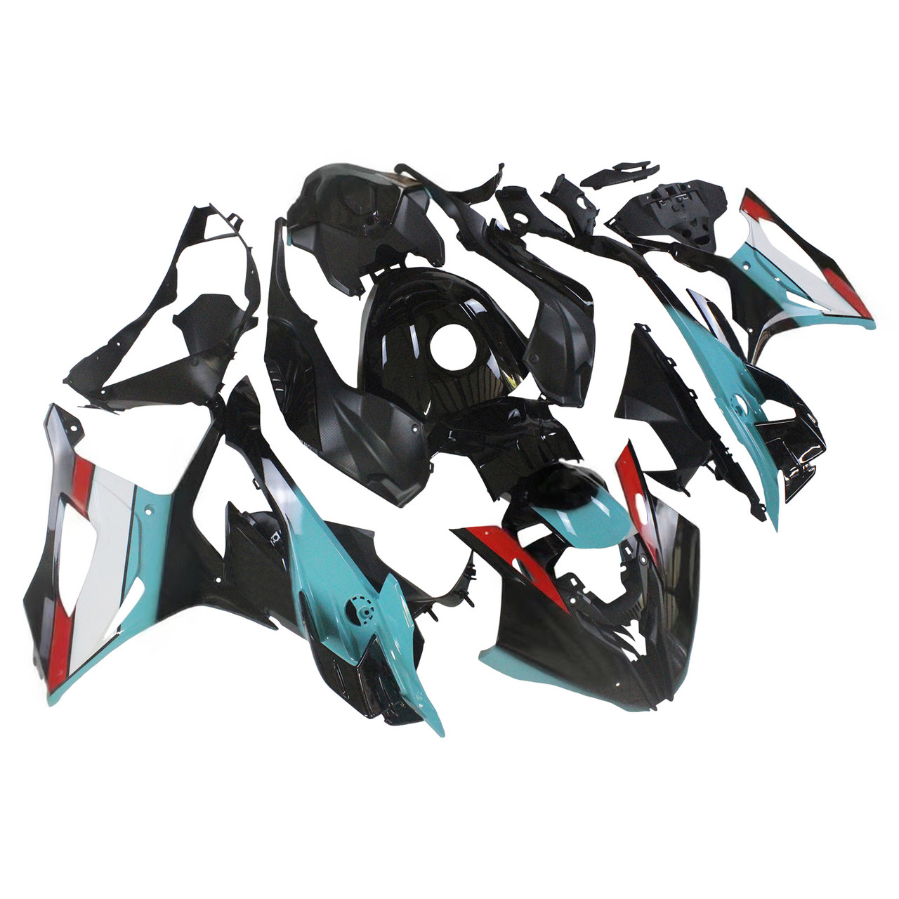 2023-2024 BMW S1000RR Black Light Blue Fairing Kit