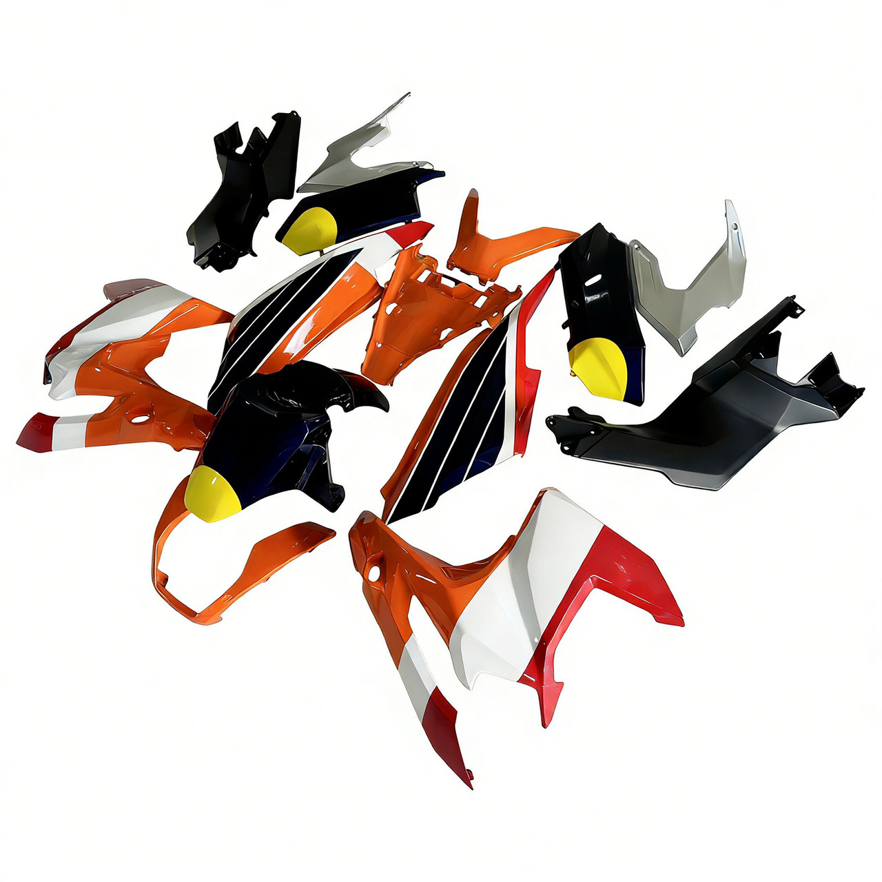2022-2024 Honda ADV160 Black White Orange Fairing Kit
