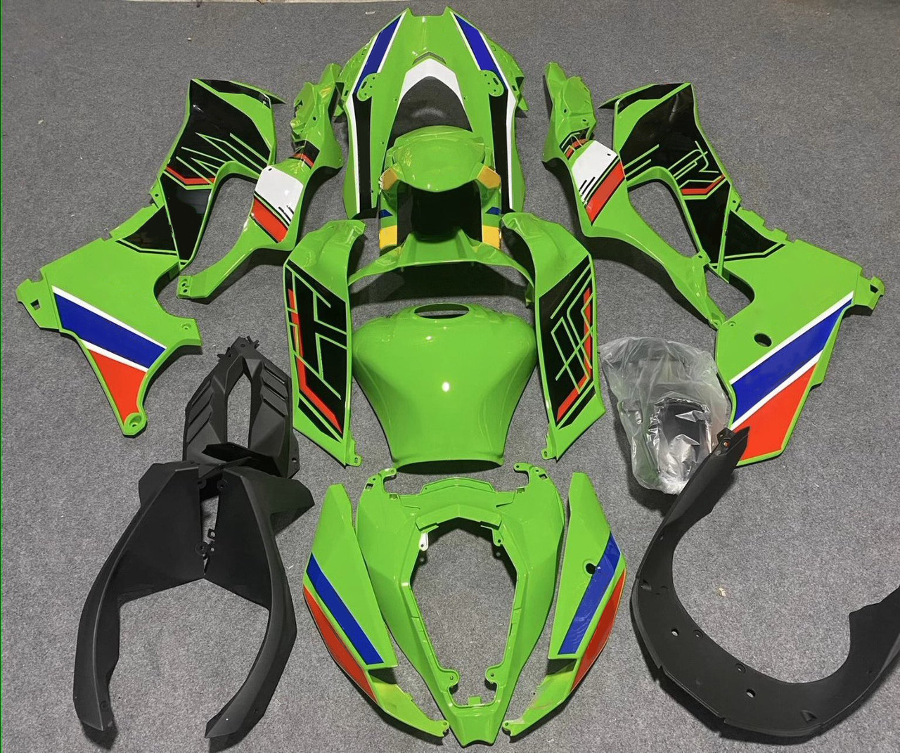 2021-2025 Kawasaki ZX 10RR ZX 10R Black Green Fairing Kit
