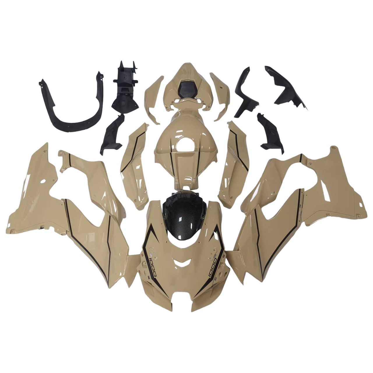 2021-2025 Kawasaki ZX 10RR ZX 10R Black Warm Beige Fairing Kit