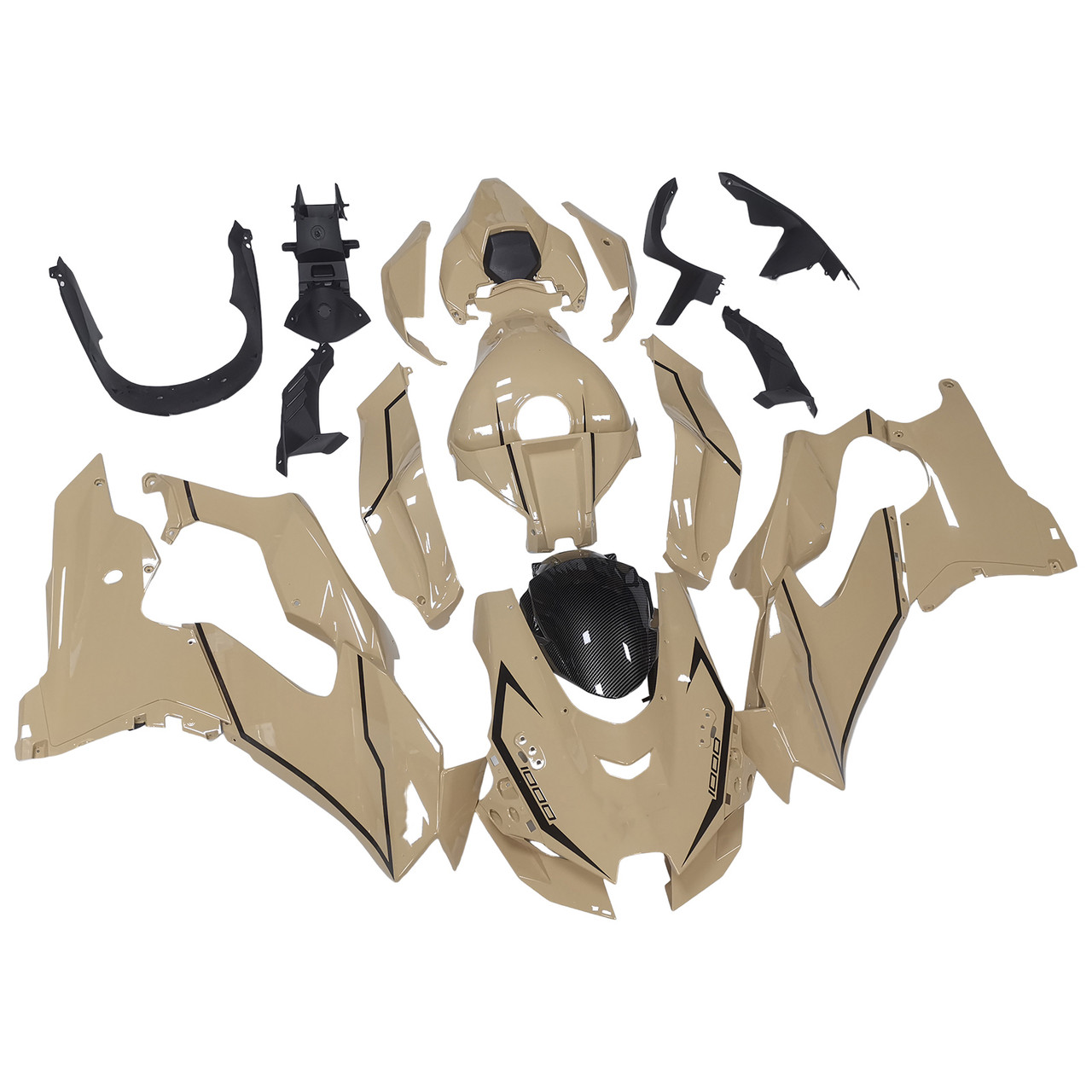 2021-2025 Kawasaki ZX 10RR ZX 10R Black Warm Beige Fairing Kit