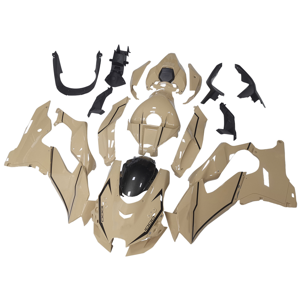 2021-2025 Kawasaki ZX 10RR ZX 10R Black Warm Beige Fairing Kit