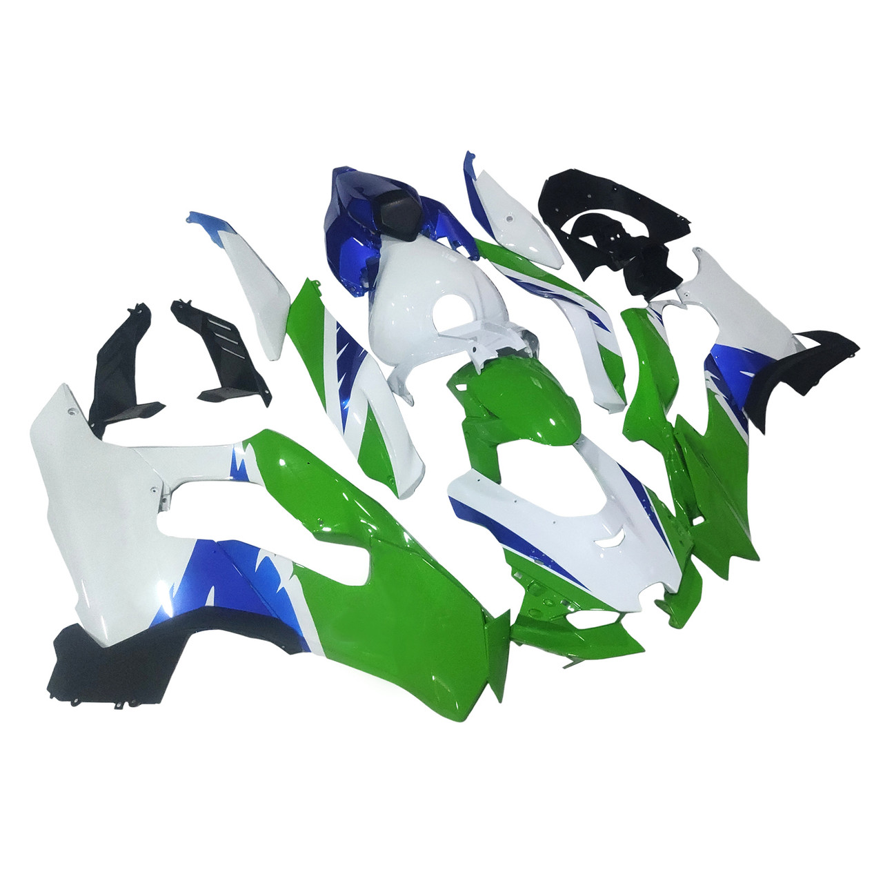2021-2025 Kawasaki ZX 10RR ZX 10R White Green Blue Fairing Kit