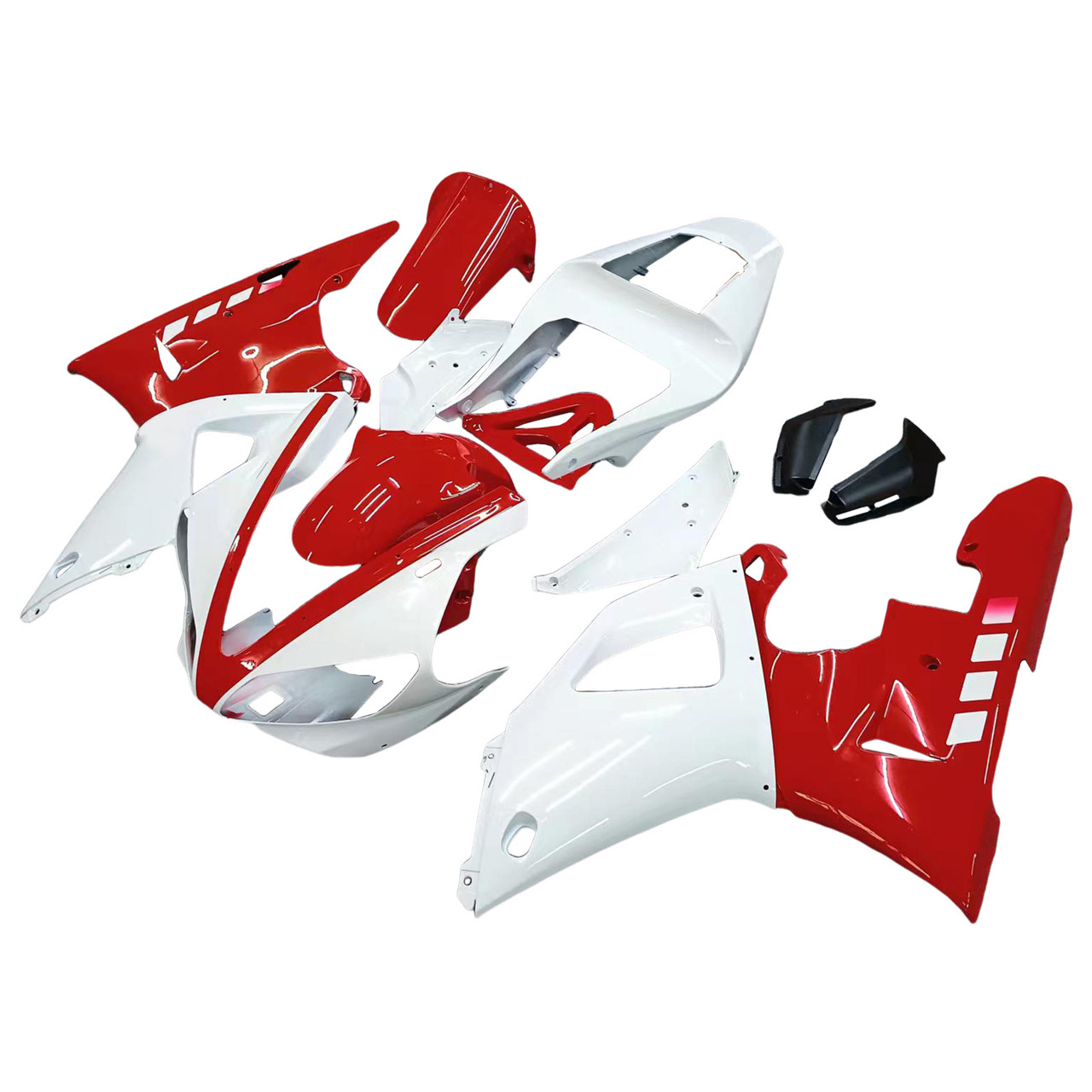 2000-2001 Yamaha YZF 1000 R1 White Red Fairing Kit