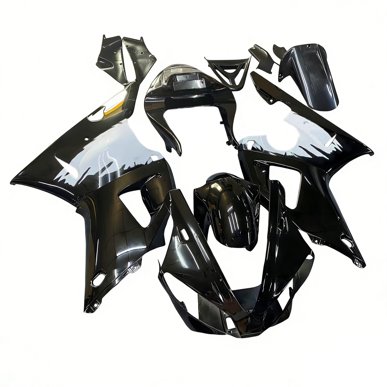 2000-2001 Yamaha YZF 1000 R1 White Black Fairing Kit 1
