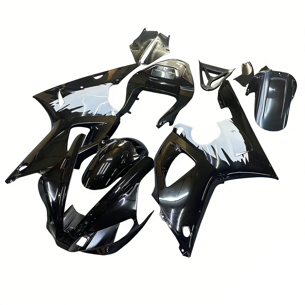 2000-2001 Yamaha YZF 1000 R1 White Black Fairing Kit 1