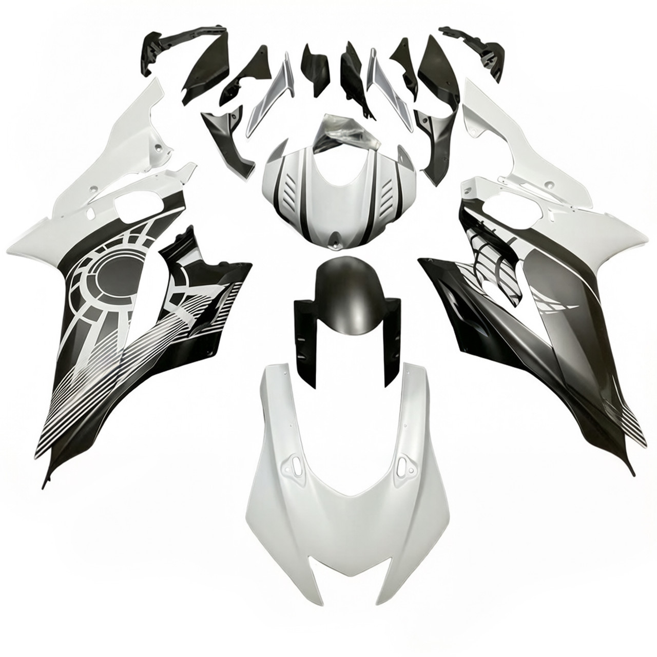 2017-2023 Yamaha YZF R6 Black White Fairing Kit