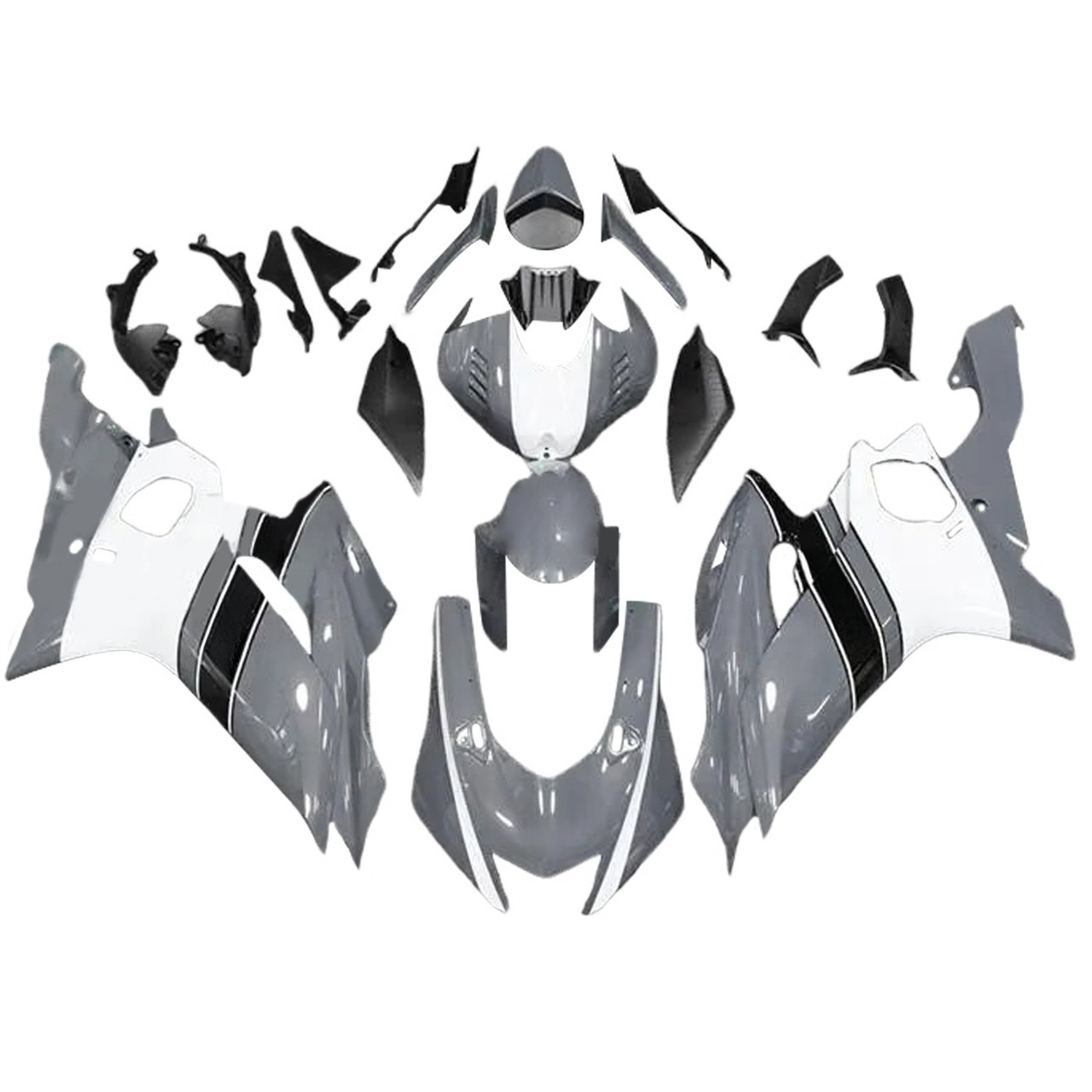 2017-2023 Yamaha YZF R6 Grey Black Fairing Kit