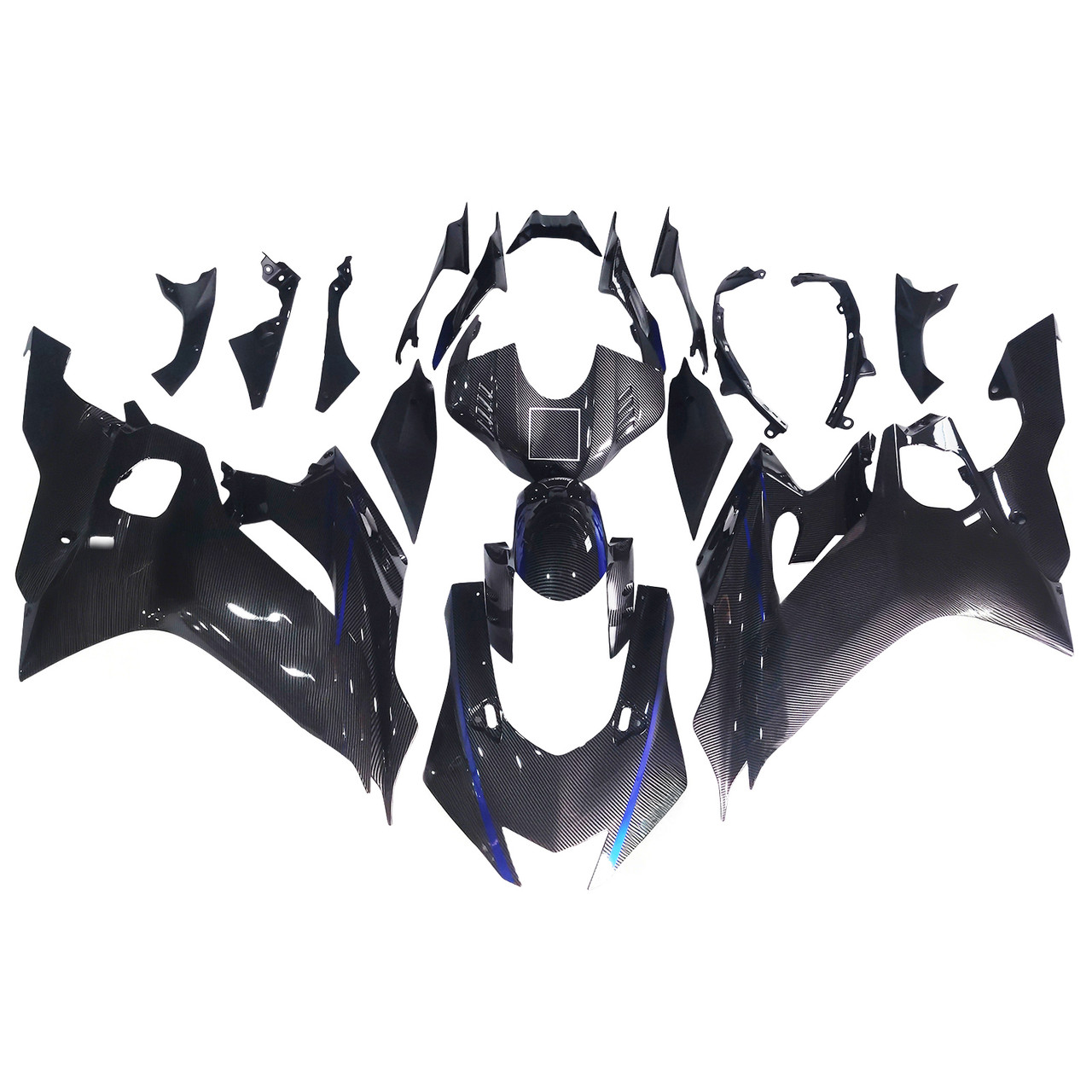 2017-2023 Yamaha YZF R6 Carbon Fiber Black Grey Blue Fairing Kit