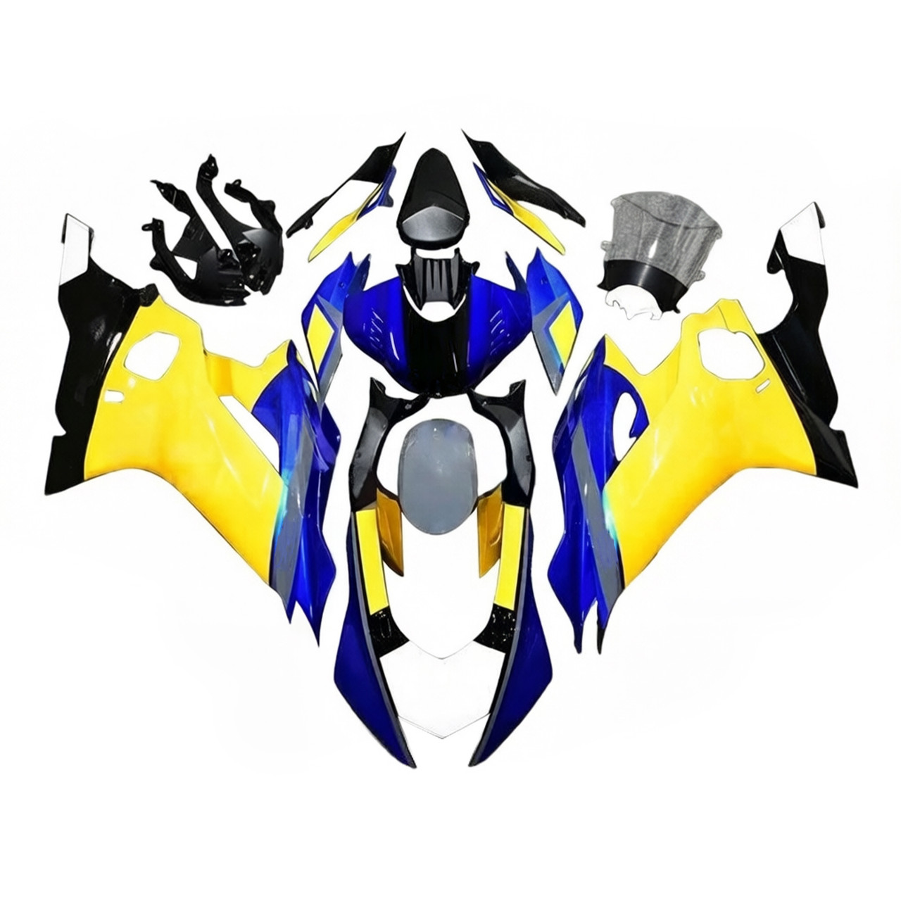 2017-2023 Yamaha YZF R6 Black Blue Yellow Fairing Kit