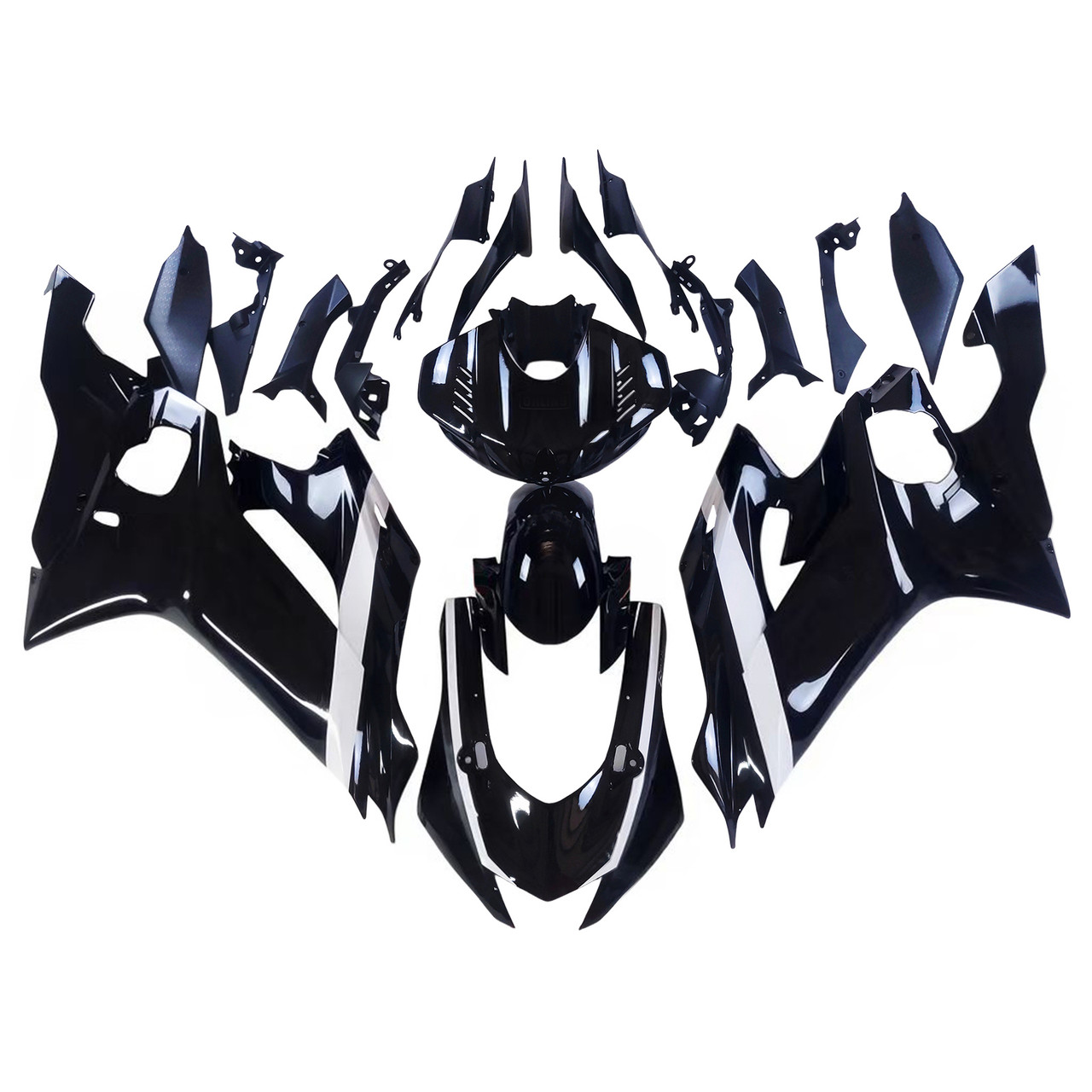 2017-2023 Yamaha YZF R6 White Black Fairing Kit