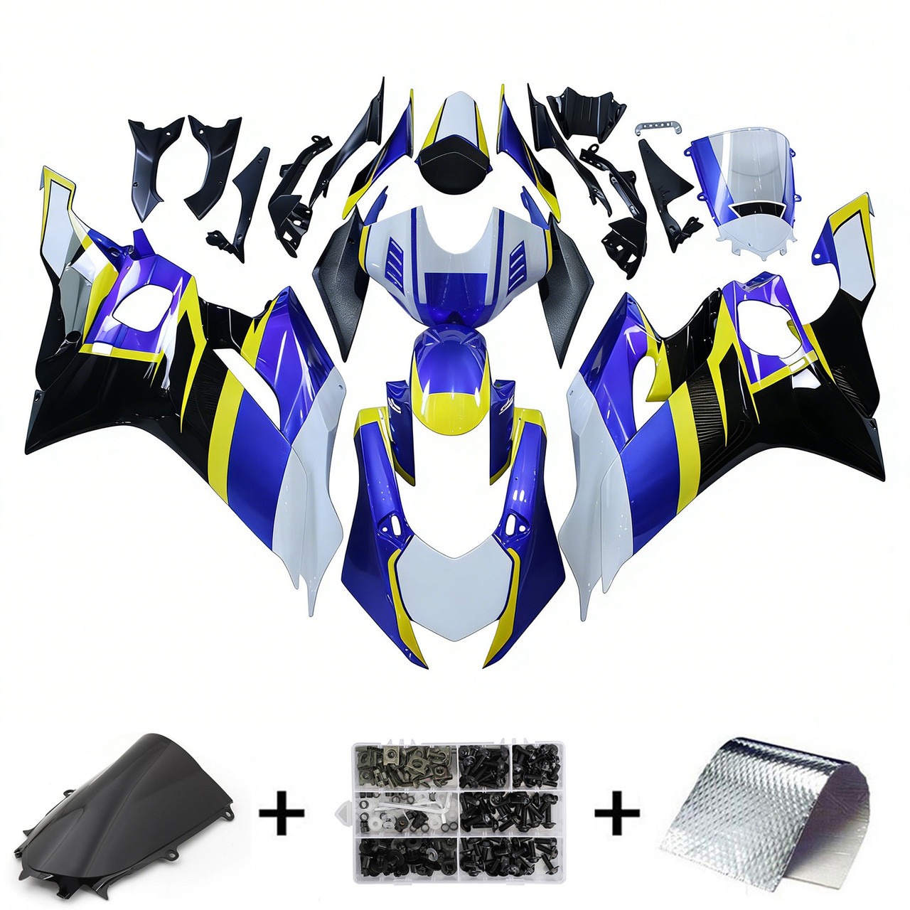 2017-2023 Yamaha YZF R6 White Blue Black Yllow Fairing Kit