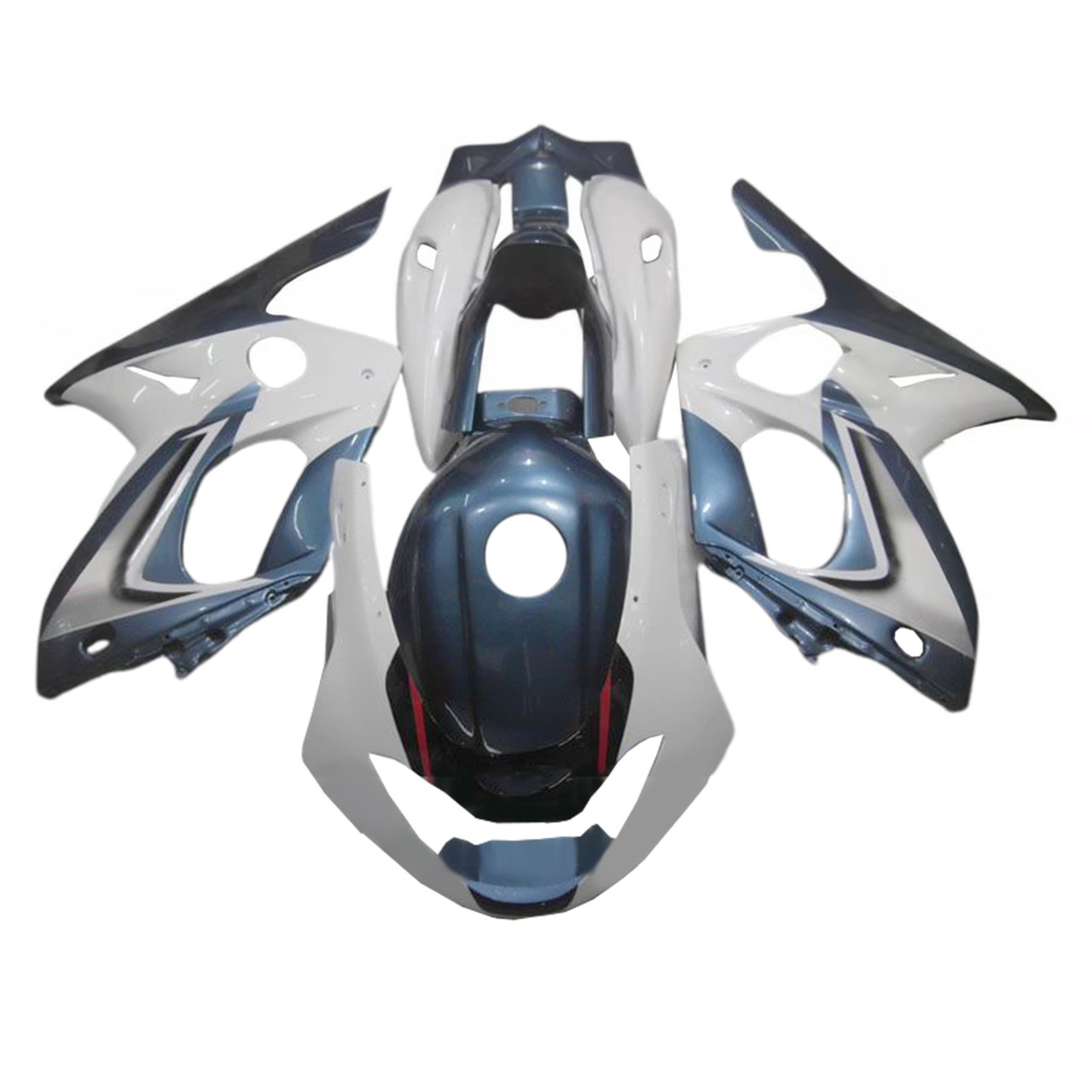 1996-2007 Yamaha YZF 600R Thundercat Greyish Blue White Fairing Kit