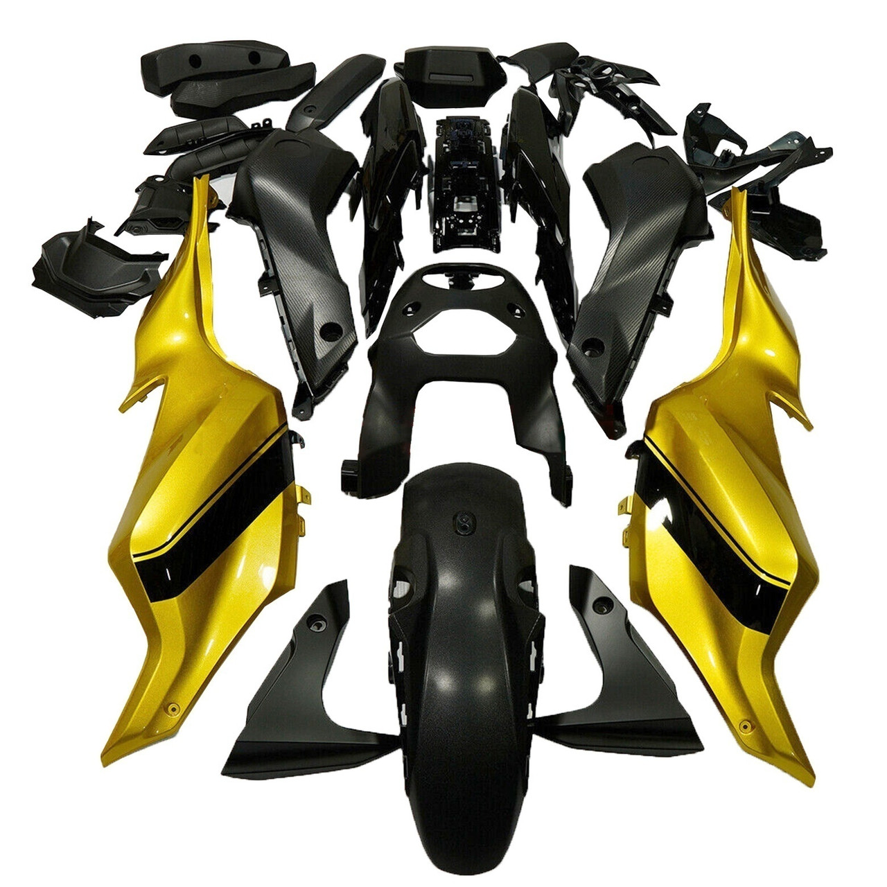 2012-2017 Yamaha MT-07 / FZ-07 Black Gold Fairing Kit