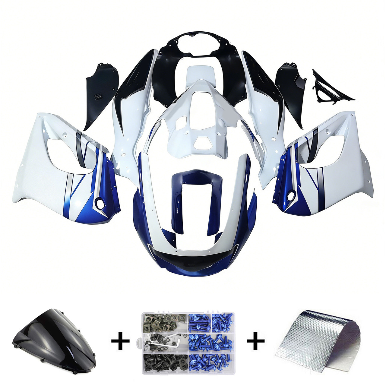 1997-2007 Yamaha YZF1000R Thunderace White Blue Fairing Kit