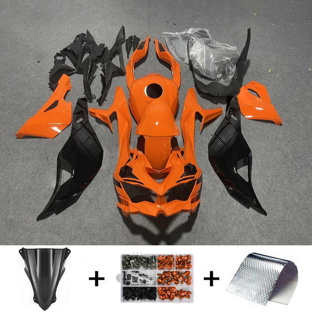 2019-2025 Ninja ZX-25R ZX-4R ZX-4RR Kawasaki Orange Fairing Kit