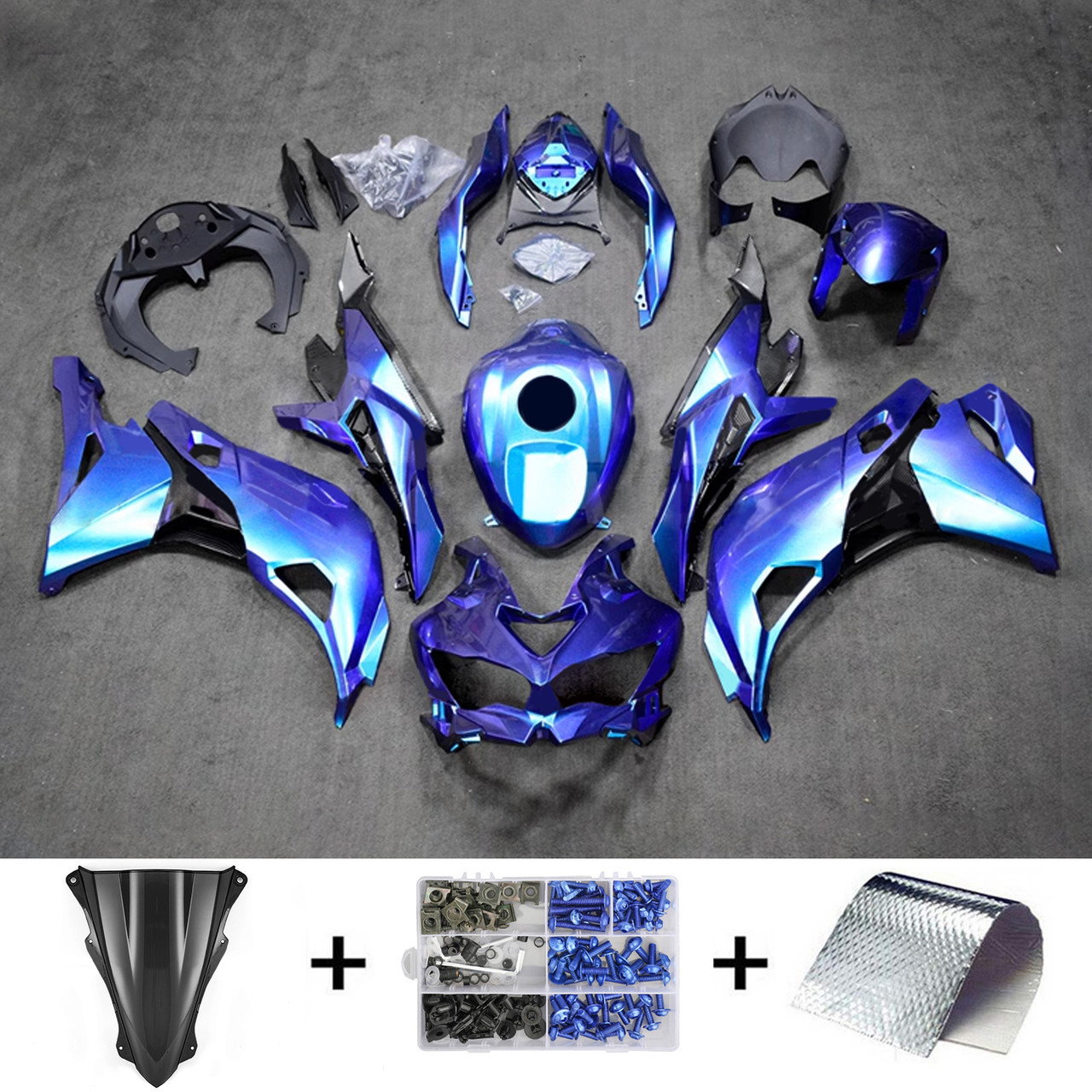 2019-2025 Ninja ZX-25R ZX-4R ZX-4RR Kawasaki Gloss Blue Fairing