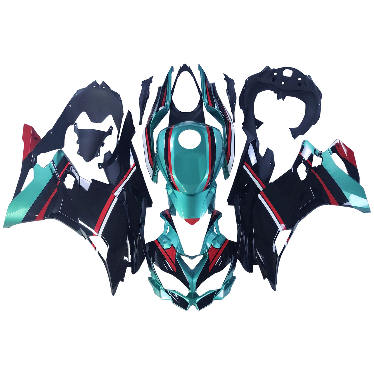 2019-2025 Ninja ZX-25R ZX-4R ZX-4RR Kawasaki Green&Red Stripes Fairing Kit