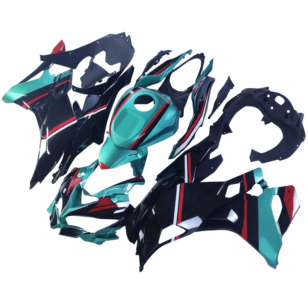 2019-2025 Ninja ZX-25R ZX-4R ZX-4RR Kawasaki Green&Red Stripes Fairing Kit