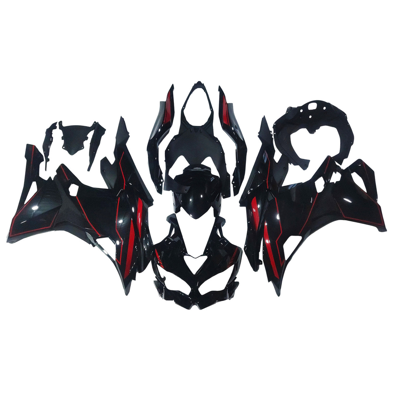 2019-2025 Ninja ZX-25R ZX-4R ZX-4RR Kawasaki Black&Red Stripes Fairing Kit