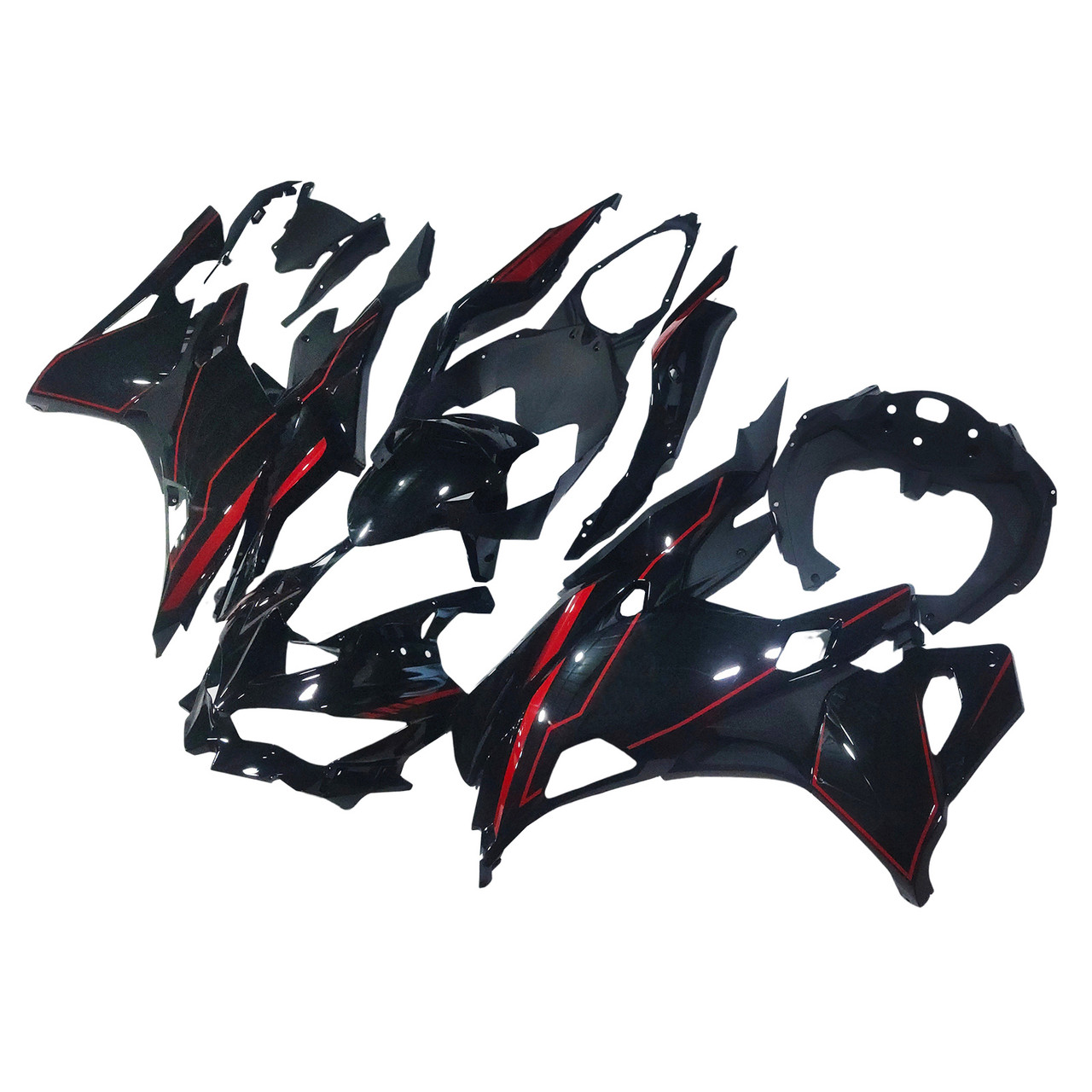 2019-2025 Ninja ZX-25R ZX-4R ZX-4RR Kawasaki Black&Red Stripes Fairing Kit