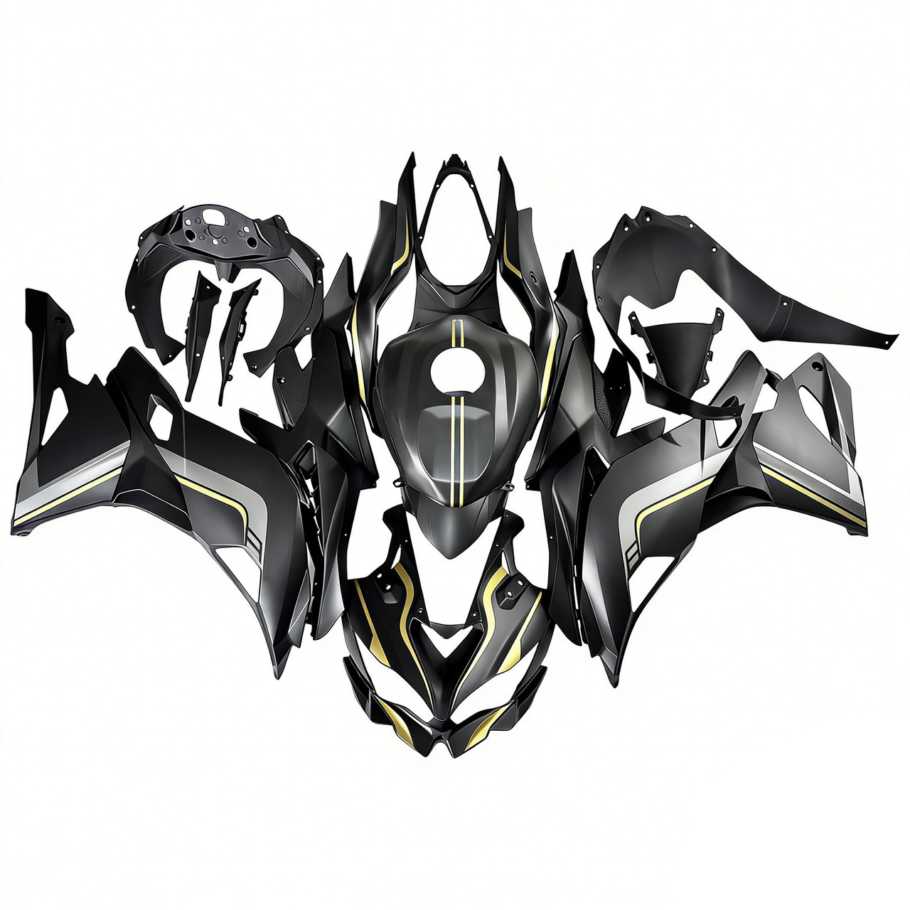 2019-2025 Ninja ZX-25R ZX-4R ZX-4RR Kawasaki Black&Gold Stripes Fairing Kit