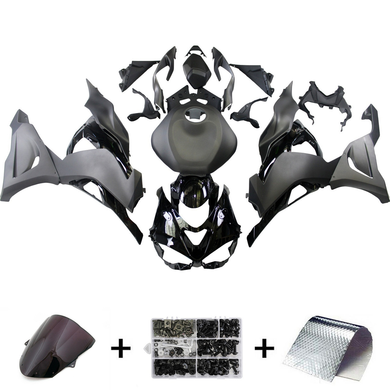 2024-2025 Kawasaki ZX6R Grey Fairing Kit - Mad Hornets