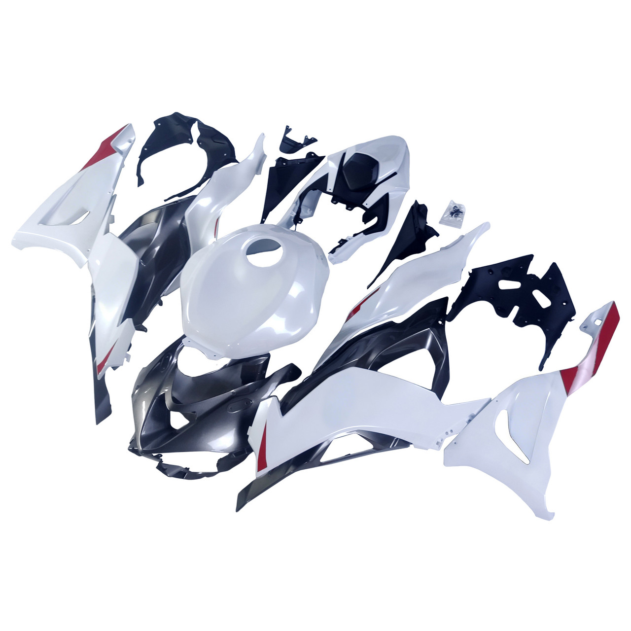 2024-2025 Kawasaki ZX6R Pearl White Fairing Kit - Mad Hornets