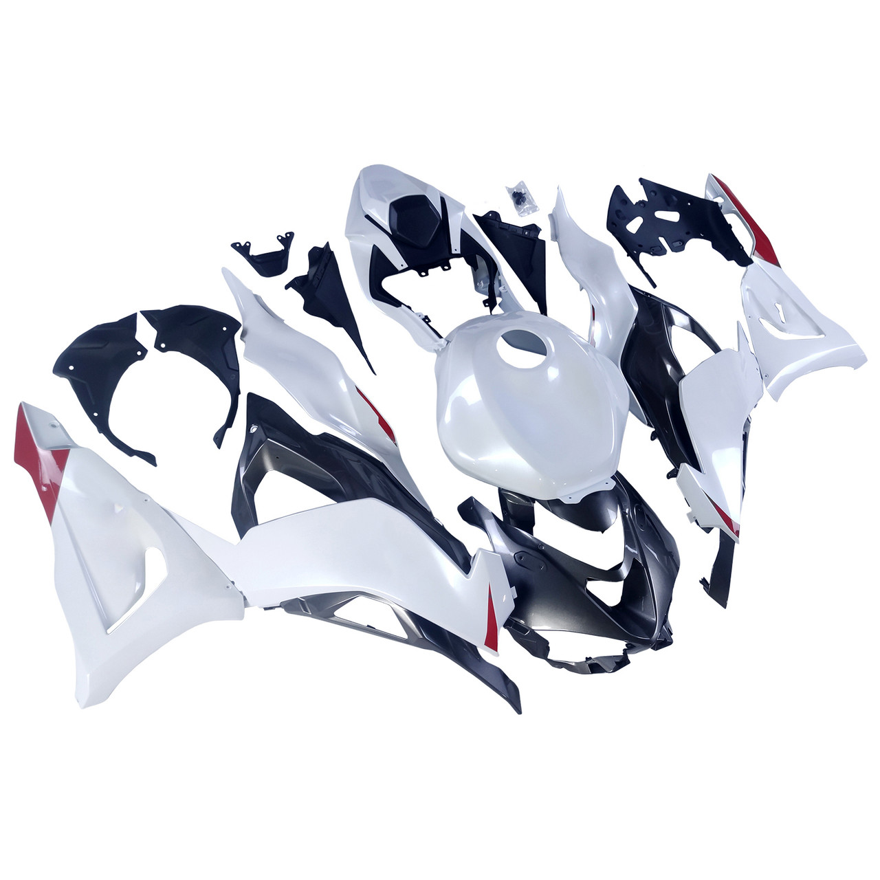 2024-2025 Kawasaki ZX6R Pearl White Fairing Kit - Mad Hornets