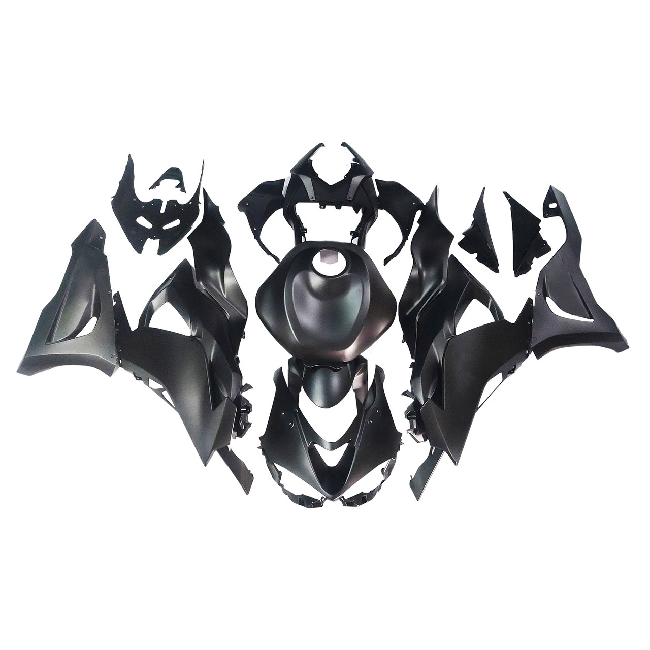 2024-2025 Kawasaki ZX6R Matte Black Fairing Kit - Mad Hornets