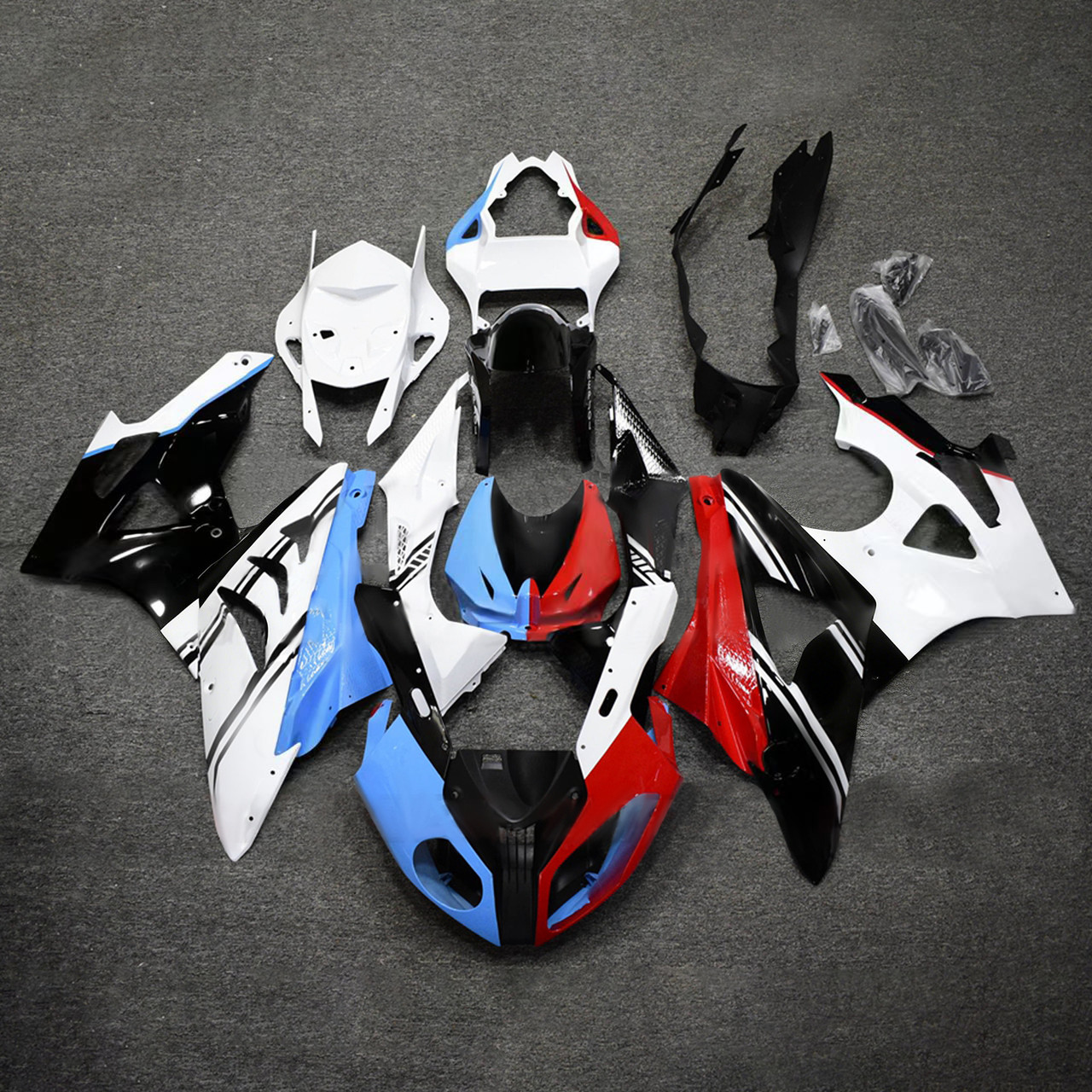 2009-2014 BMW S1000RR Glossy Black White Blue Red Fairing Kit