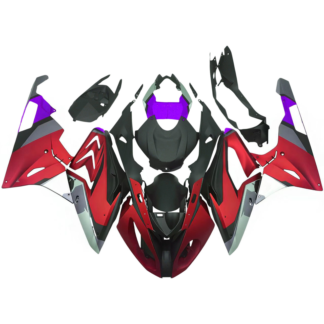2009-2014 BMW S1000RR Red Black Fairing Kit