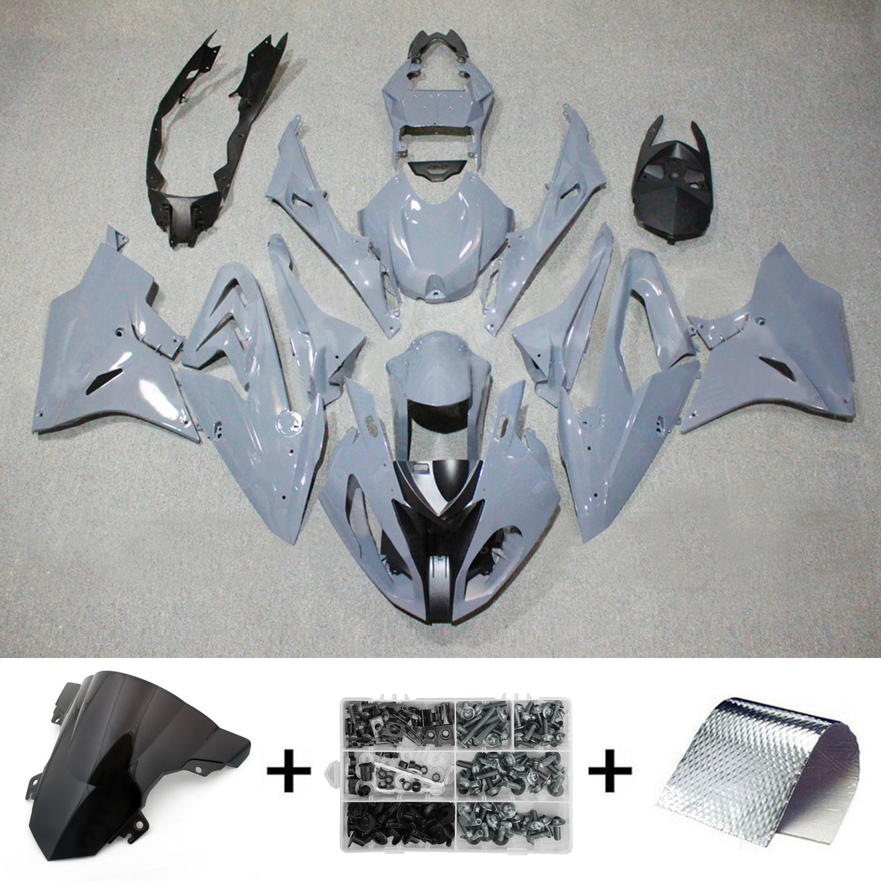 2015-2016 BMW S1000RR Glossy Gray Fairing Kit