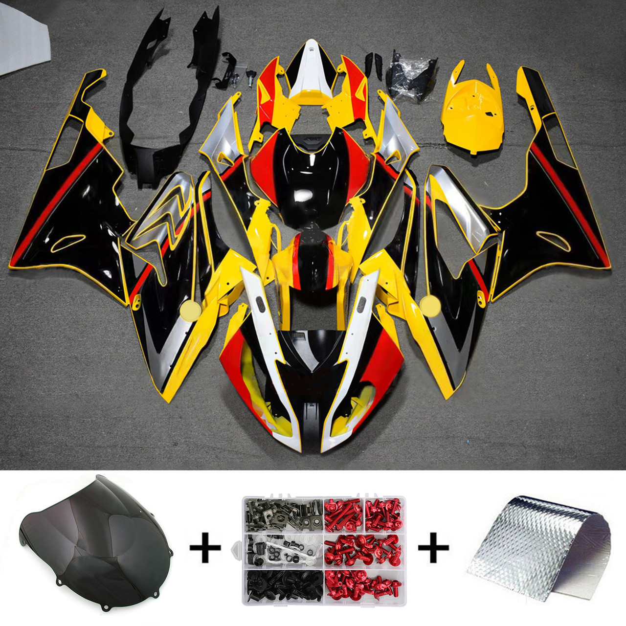 2015-2016 BMW S1000RR Black Yellow Fairing Kit