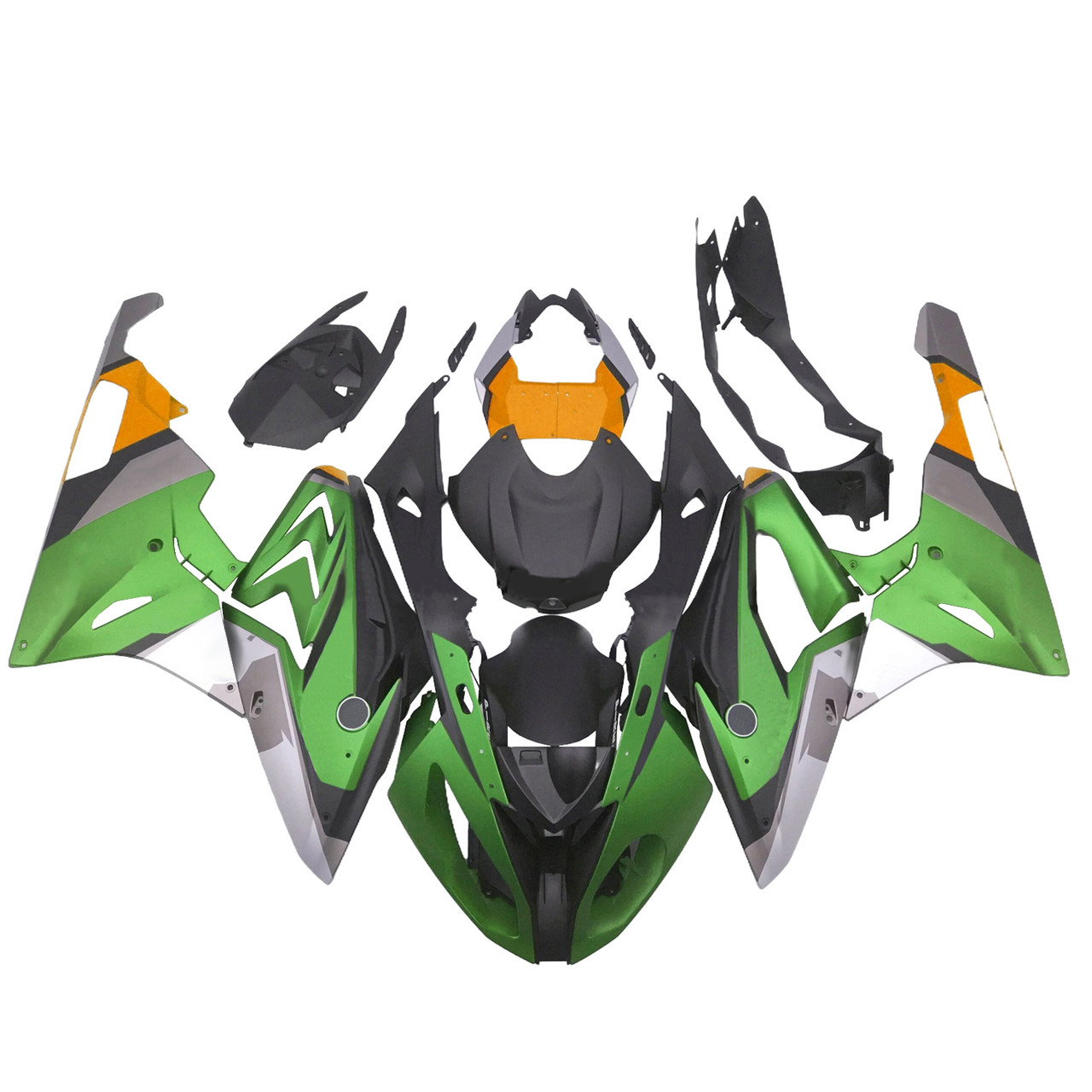 2015-2016 BMW S1000RR Black Green Fairing Kit